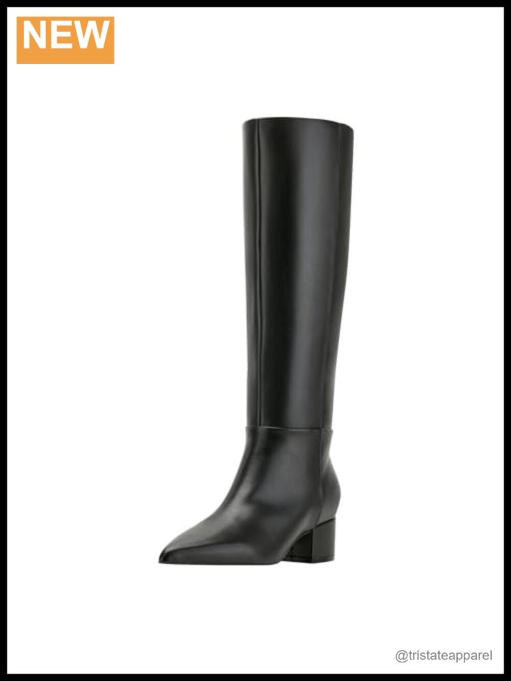 Marc Fisher Women's Wide Calf Knee High Dress Boots Faux Leather Block Heel